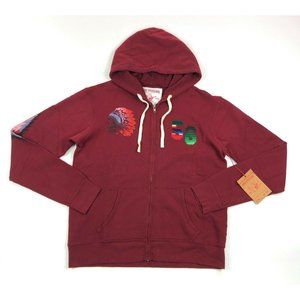 True Religion World Tour Chief Classic Hoodie Sweatshirt Mens 3XL Red Full Zip